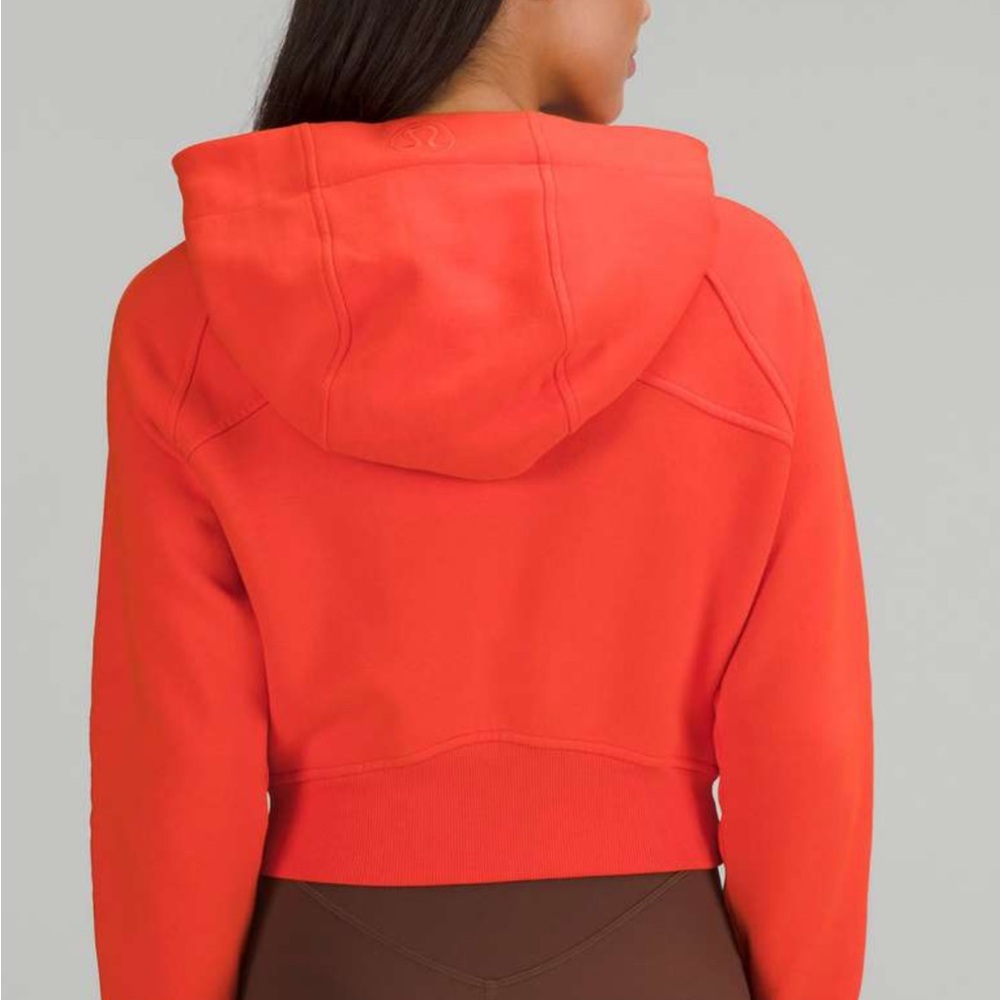 lululemon athletica Jacket Lululemon Scuba Full-Zip Cropped Hoodie Solar Orange - Picture 12 of 14
